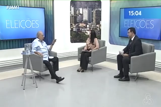 Candidato ao Governo do Amazonas concedeu entrevista aos jornalistas da Rede Amazônica (Rede Amazônica/Reprodução)