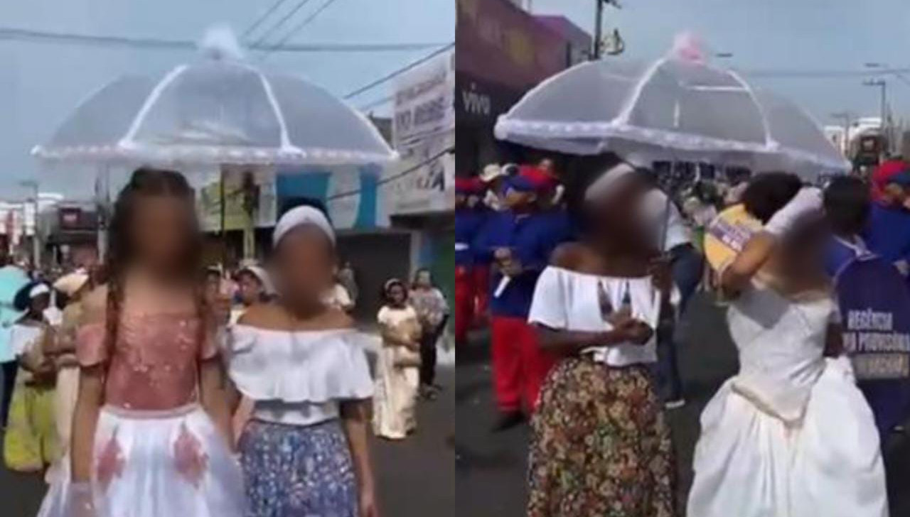No Maranhão, desfile da Independência tem crianças negras vestidas de escravas