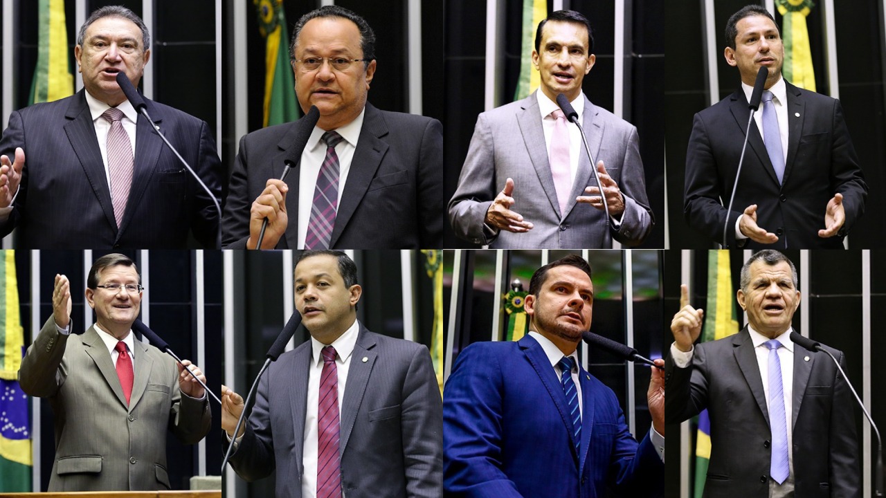 Dos oito deputados federais, seis apresentaram menos de dez Projetos de Lei em 2022 (Arte: Mateus Moura)