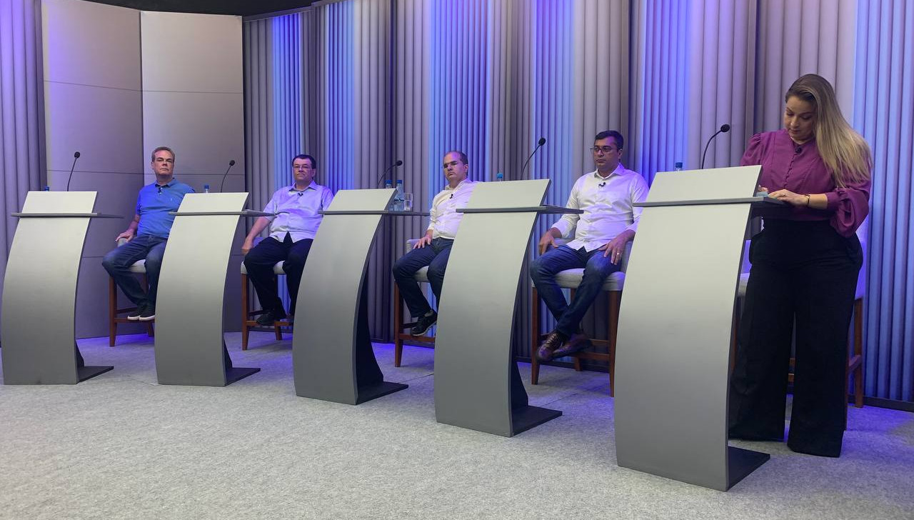 Seis candidatos participaram do debate realizado pela Rede Amazônica (Jander souza/ CENARIUM)