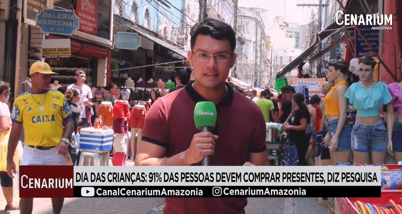 Dia das Crianças: 91% das pessoas devem comprar presentes em Manaus, diz pesquisa