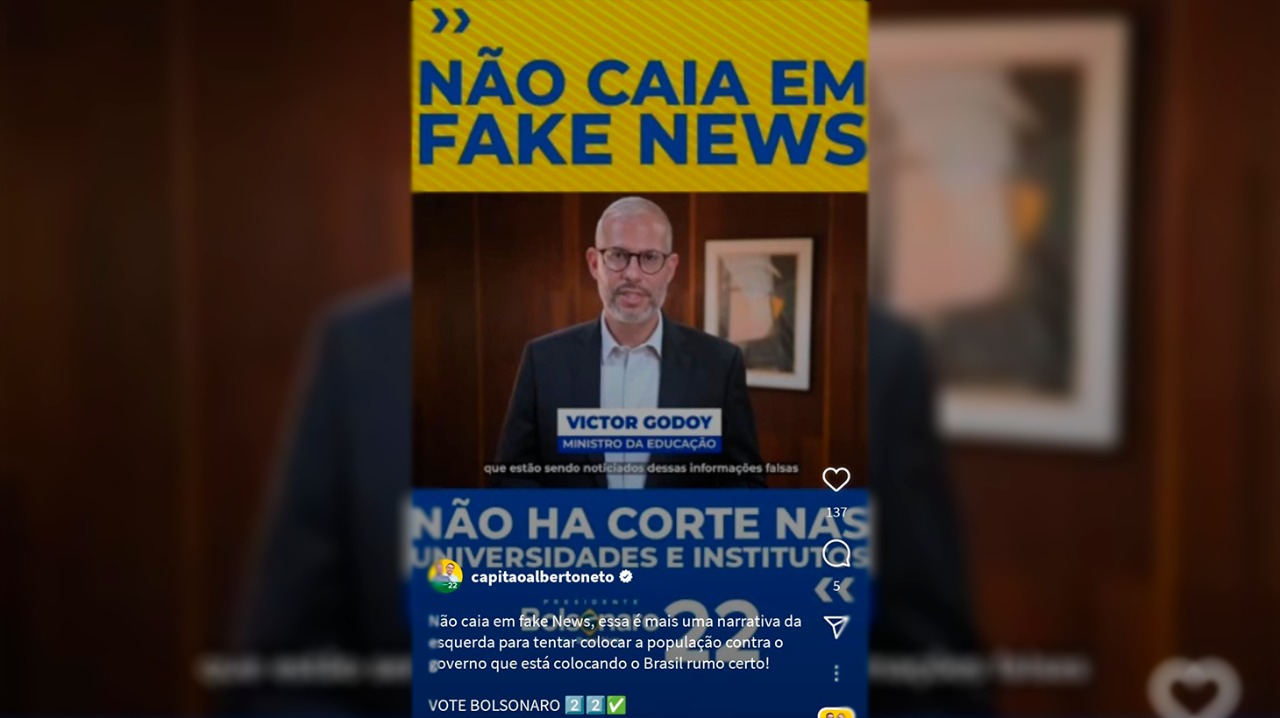 Bolsonaristas tentam distorcer informação sobre bloqueio de verba das universidades; entenda