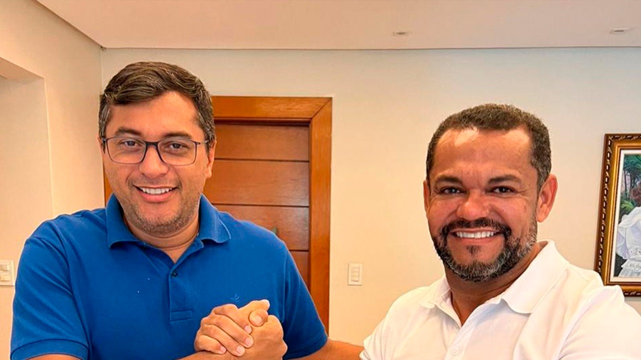 O governador Wilson Lima (à esquerda) e o deputado estadual Rozenha (à direita)(Reprodução/Instagram)