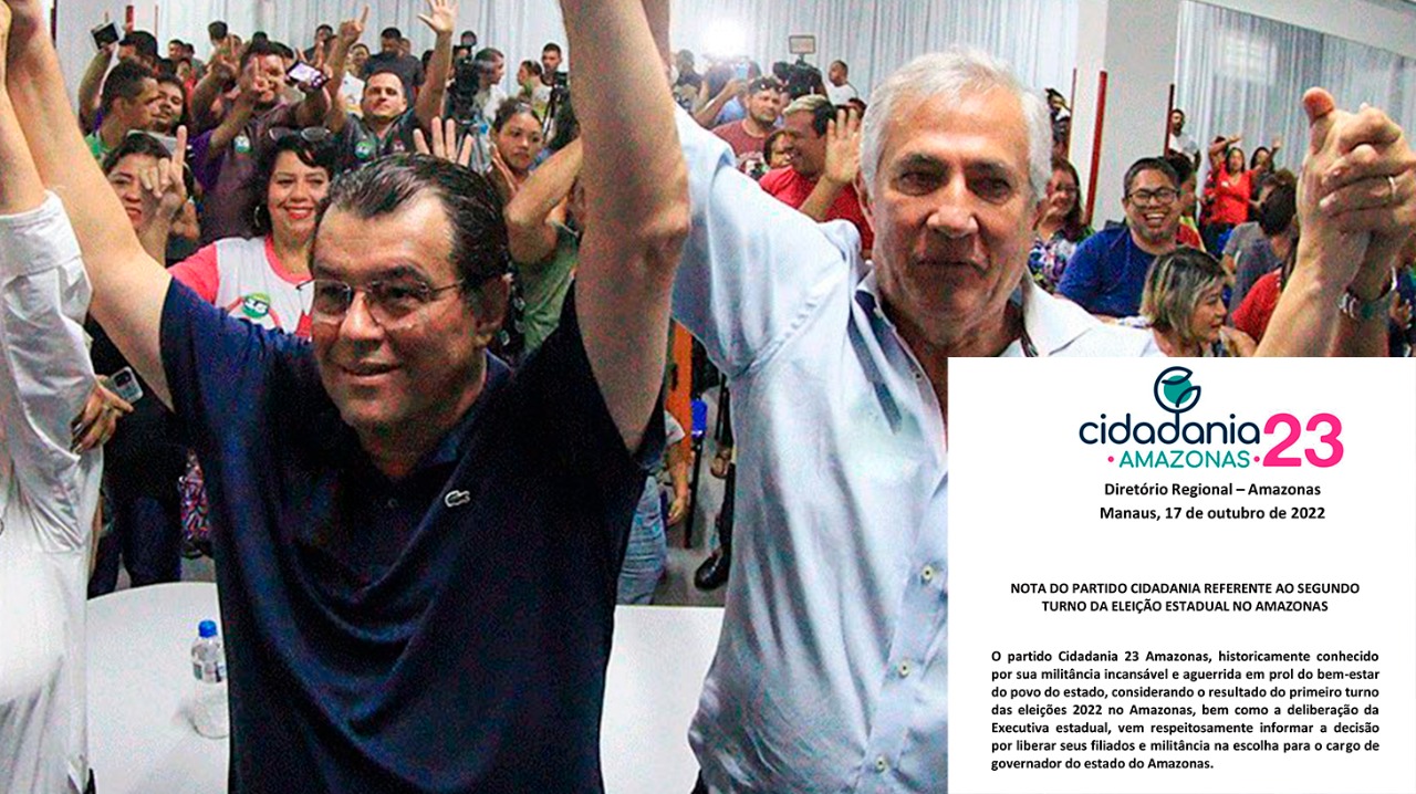 Diferente do informado por Eduardo Braga, Cidadania se declara neutro nas eleições do 2º turno