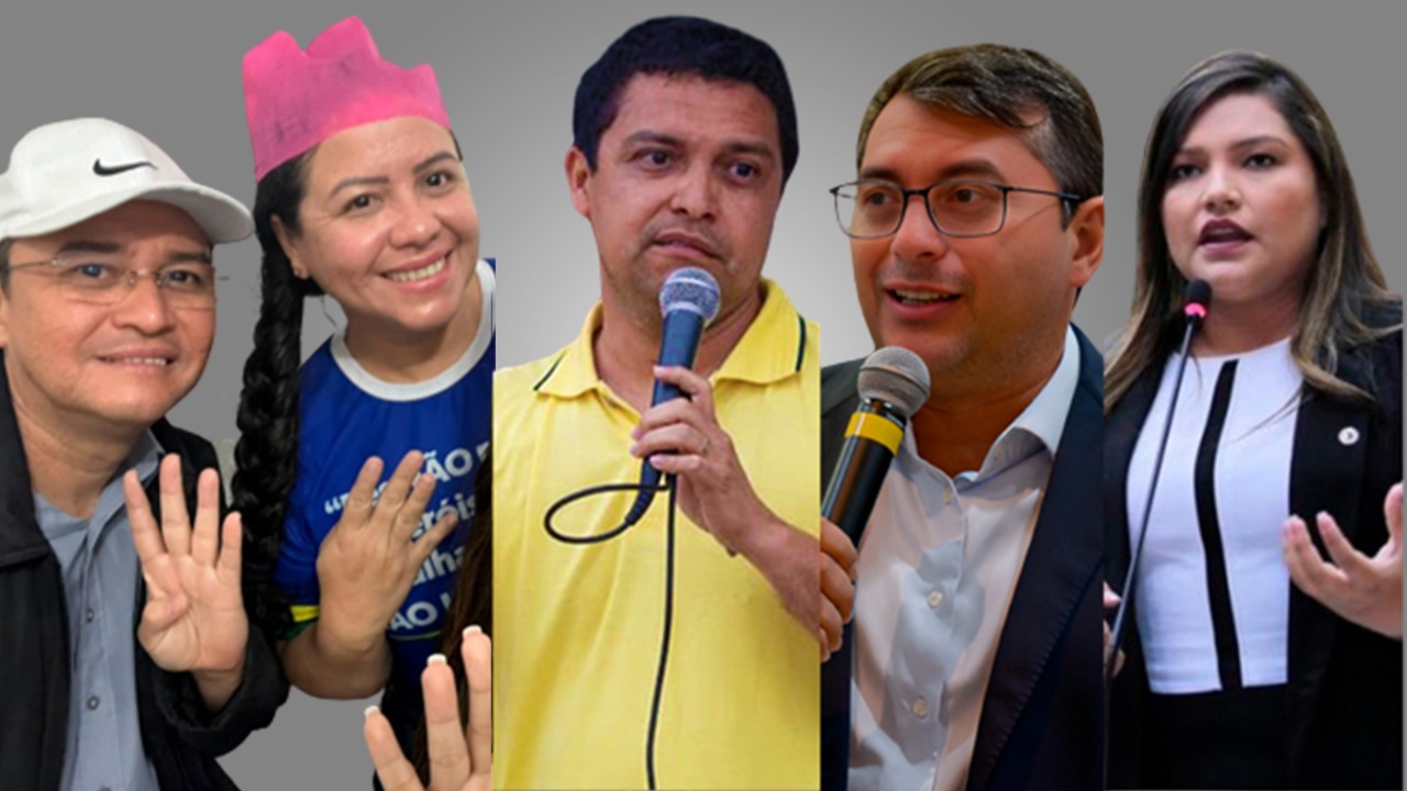 Da esquerda à direita: Alueldo Reis, Lene Reis, Adenilson Reis, Wilson Lima e Joana Darc (Mateus Moura/CENARIUM)