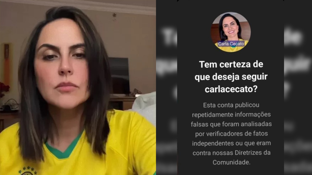 Instagram pune perfil da apresentadora licenciada da Jovem Pan Carla Cecato por repetir fake news