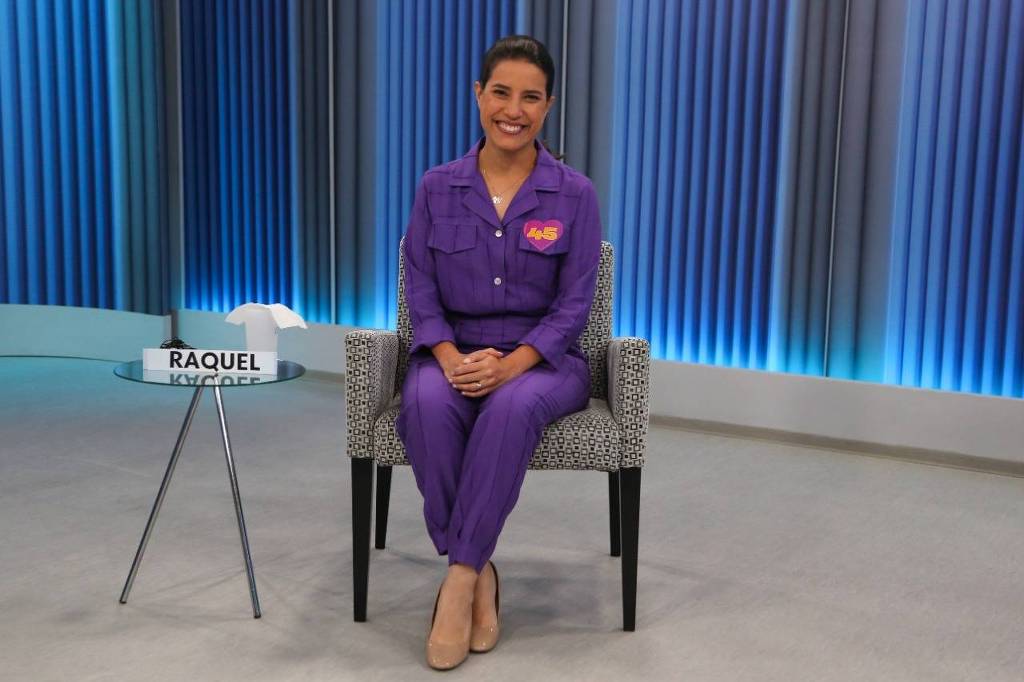 Raquel Lyra (PSDB), governadora eleita de Pernambuco, em debate às vésperas do segundo turno - (Divulgação - 27.out.2022/Globo/Marlon Costa/Pernambuco Press)