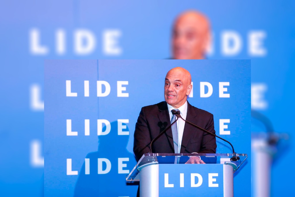 O ministro Alexandre de Moraes em evento do Lide, em Nova York (Vanessa Carvalho/Lide)