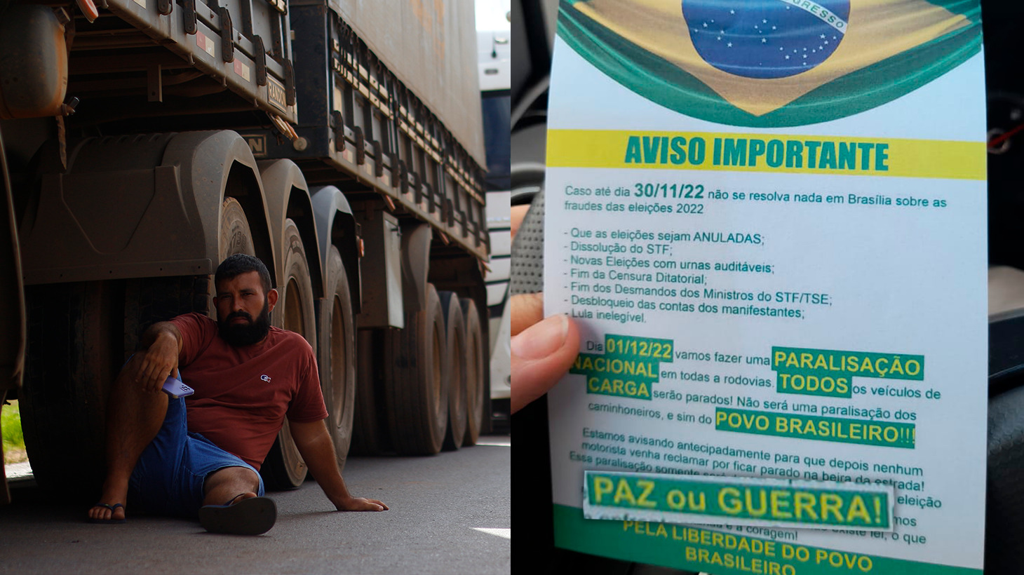 Em RO, manifestantes convocam nova paralisação em rodovias: ‘agora é paz ou guerra’