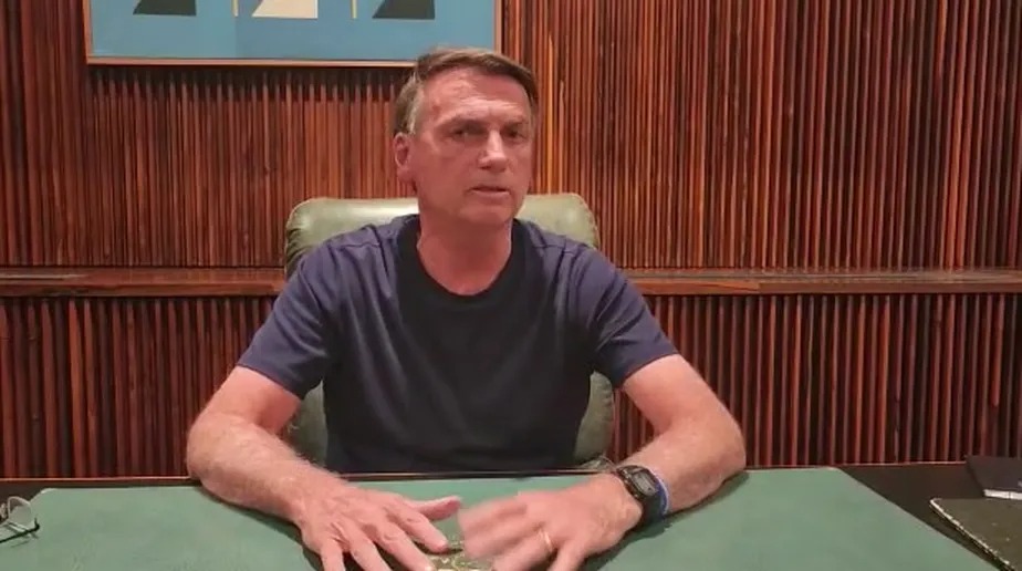 O presidente Jair Bolsonaro gravou vídeo para apoiadores (Reprodução)