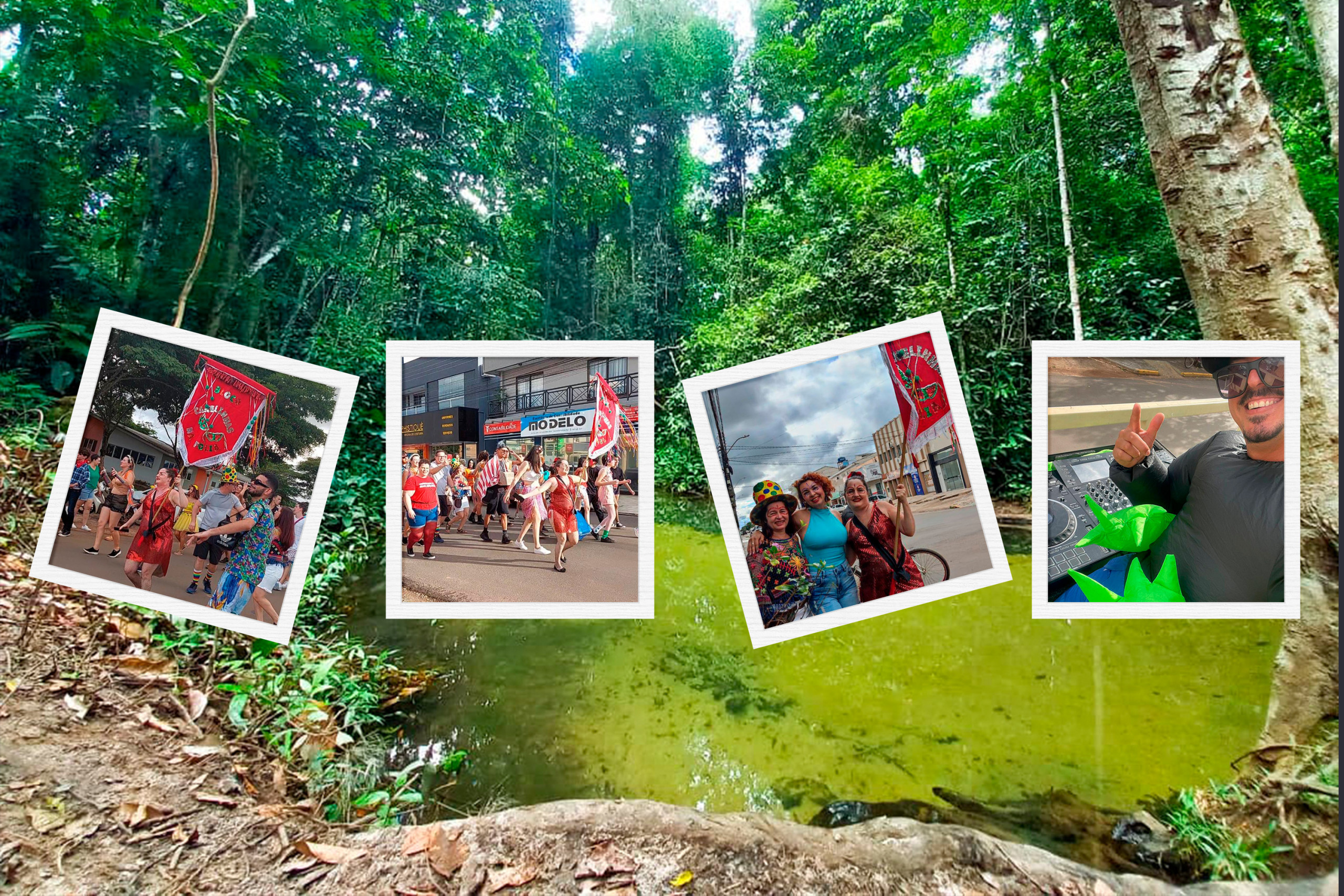 ‘Canelinhas na Folia’: sem Carnaval em Vilhena, RO, bloquinho homenageia rio da cidade