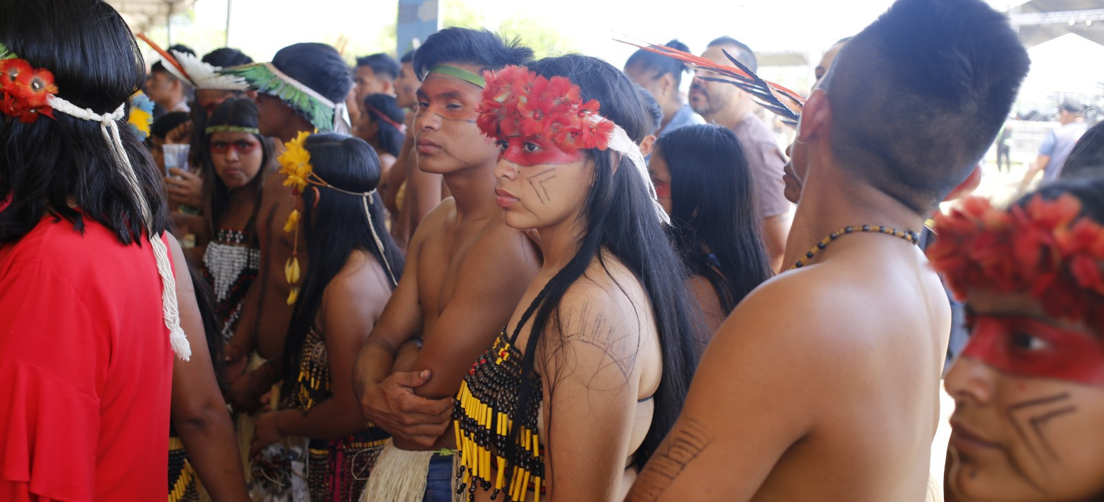 Em alguns momentos, os indígenas presentes no evento ecoaram coros de 'governador inimigo' (Alexsandro Paiva/REVISTA CENARIUM)