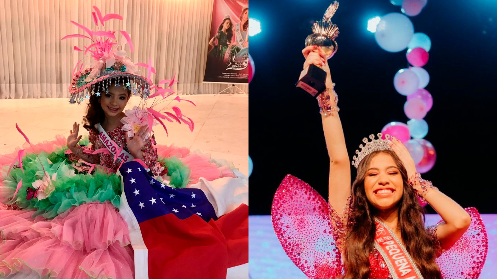 Amazonenses conquistam 1° e 2° lugares do ‘Pequena Miss Brasil 2023’