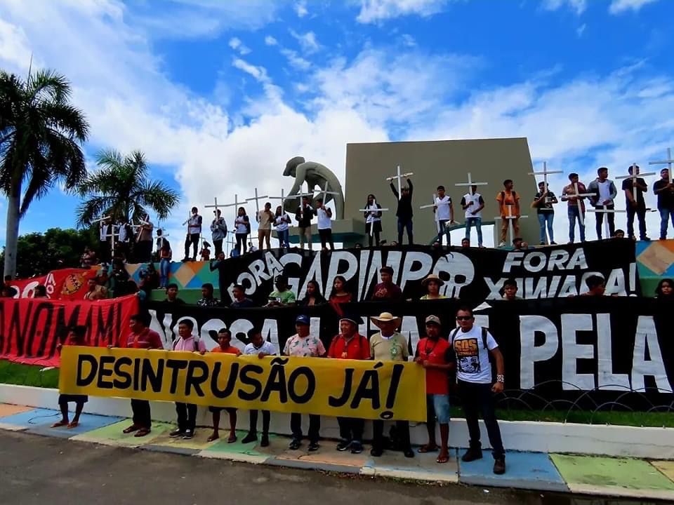 ATL 2023: indígenas protestam contra garimpo ilegal em Roraima