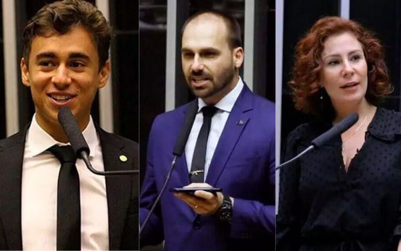 Nikolas, Eduardo, Zambelli e mais quatro deputados são alvos de processos na Câmara Federal