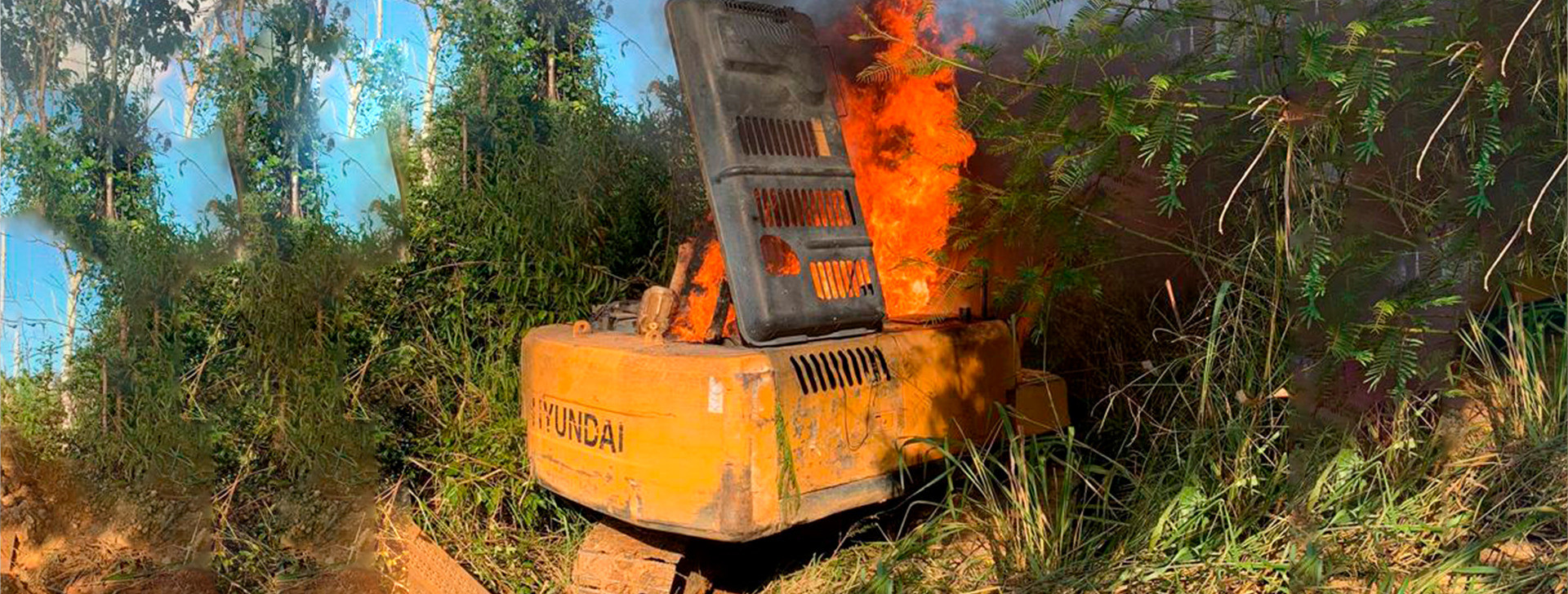 PF destrói R$ 4 milhões em máquinas usadas no garimpo ilegal em Terra Indígena de Rondônia