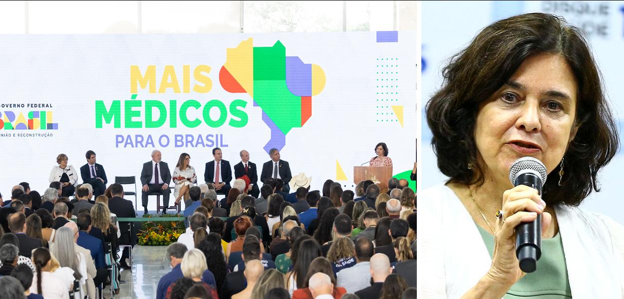 Equipe técnica do programa 'Mais Médicos' e a ministra da Saúde, Nísia Trindade (Reprodução/Agência Brasil)