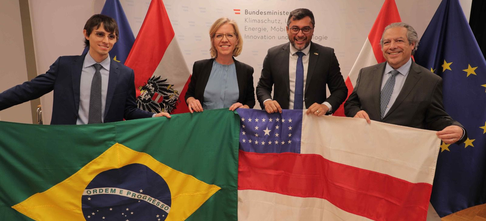 Governador do AM discute sustentabilidade com ministra do Meio Ambiente da Áustria
