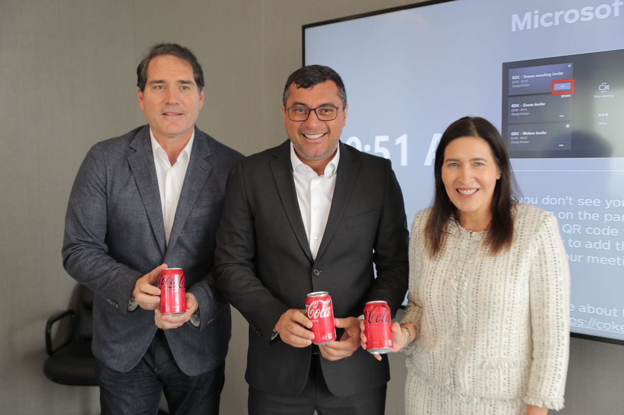 Nos EUA, governador do AM convida Coca-Cola a renovar parceria para desenvolvimento sustentável