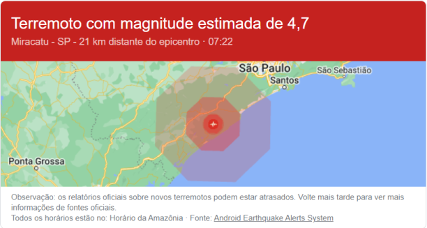 Semelhança entre horários dos tremores em Caxias ainda é um