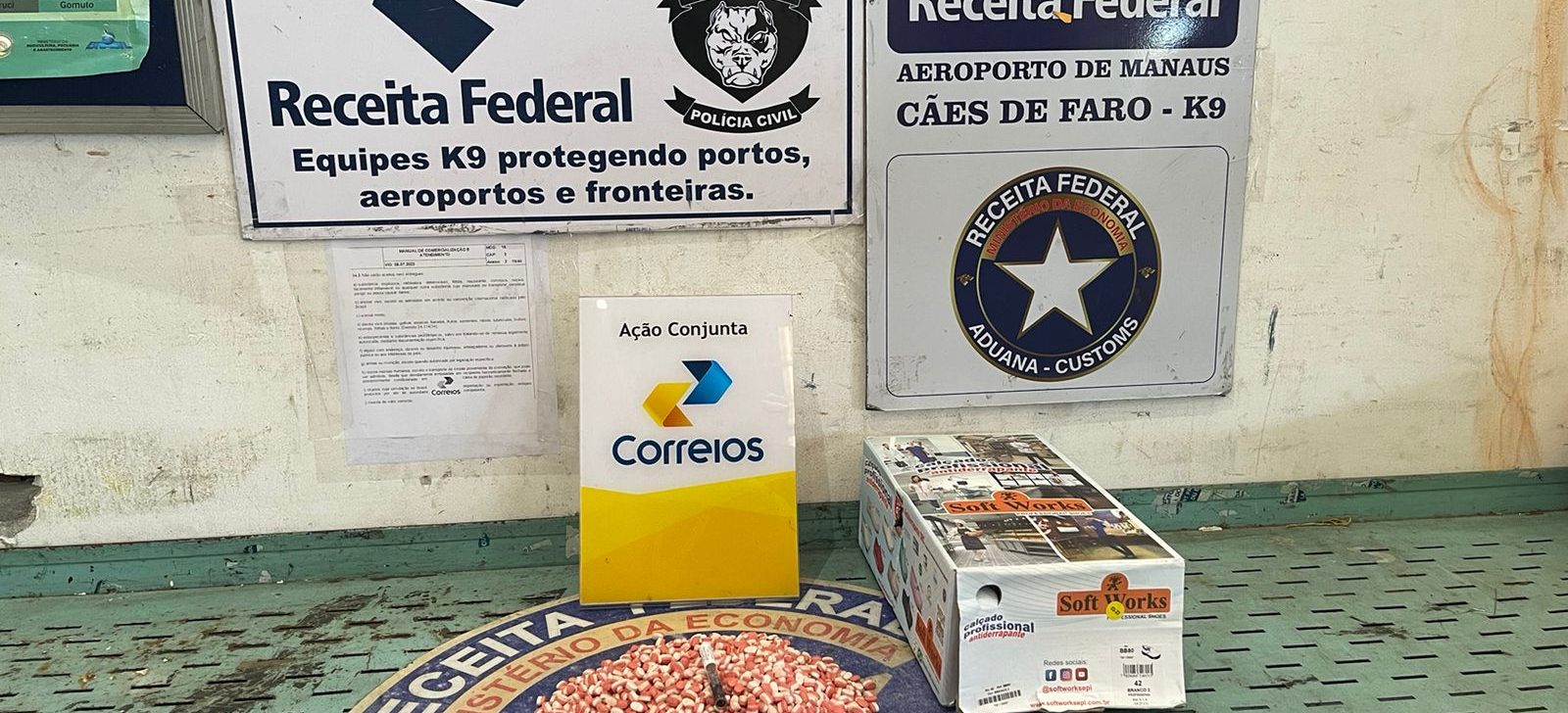 Comprimidos de ecstasy são apreendidos pela Receita Federal nos Correios em Manaus