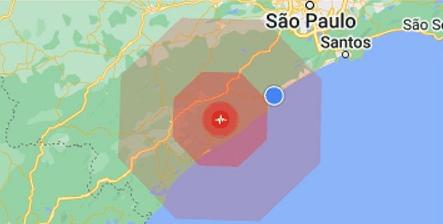 Informe do Google sobre o terremoto. (Reprodução/Google)