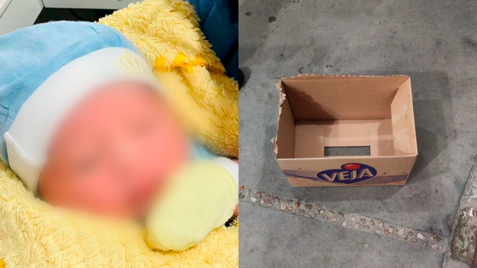 On a cold night, a newborn baby is abandoned in a cardboard box in AM