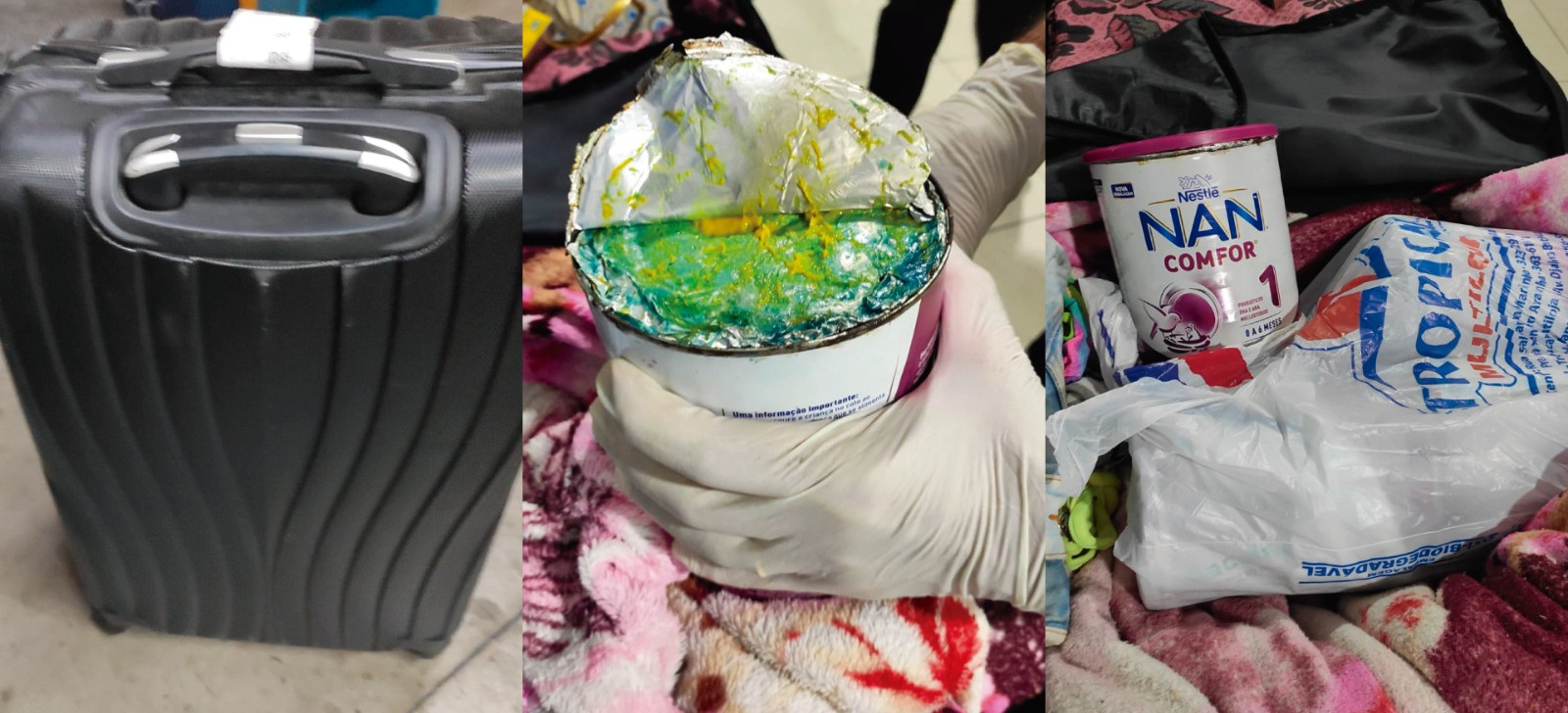 Receita Federal apreende drogas em lata de leite  no aeroporto de Manaus