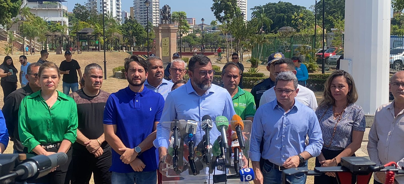 Revitalização de parque no Centro de Manaus promove segurança na região, diz governador do AM