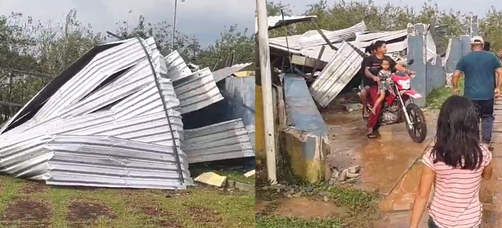 Temporal causa destruição em cidade do interior do AM; prefeitura fala em ventos de 100 km/h