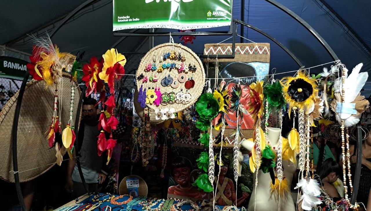 Feira de artesanato indígena do Amazonas em Juruti (PA) (Divulgação/FEI)