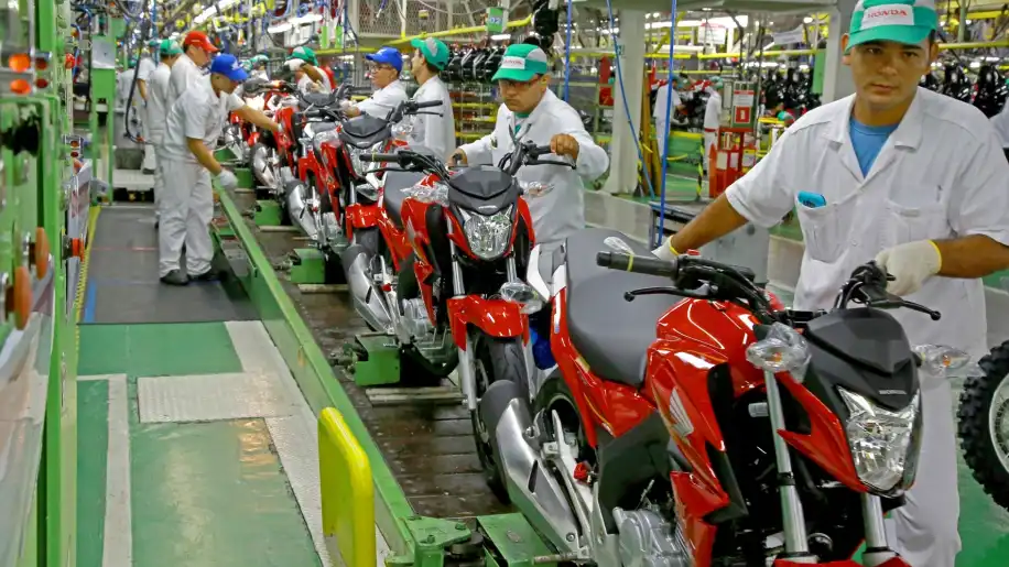 Produção de motocicletas cresce 12% no Polo Industrial de Manaus; veja ranking de fabricantes