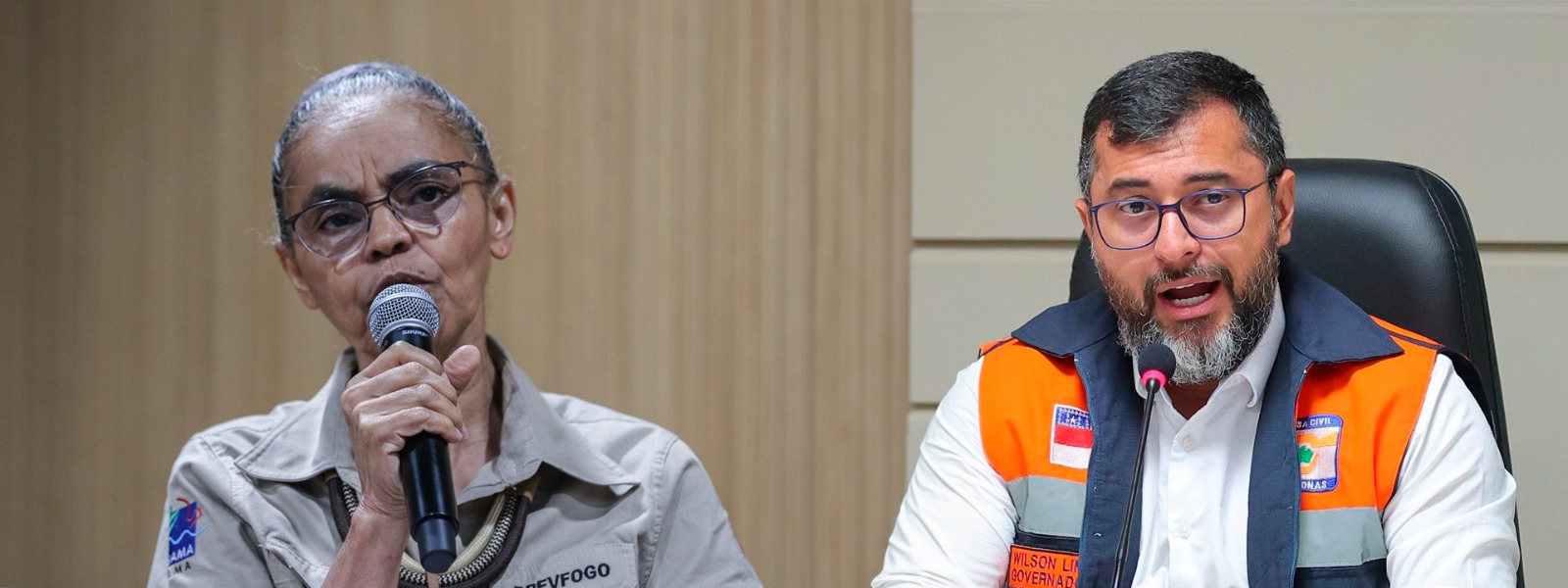 Atendendo a Wilson Lima, Marina Silva reforça equipe de brigadistas e envia equipamentos para combater queimadas no AM