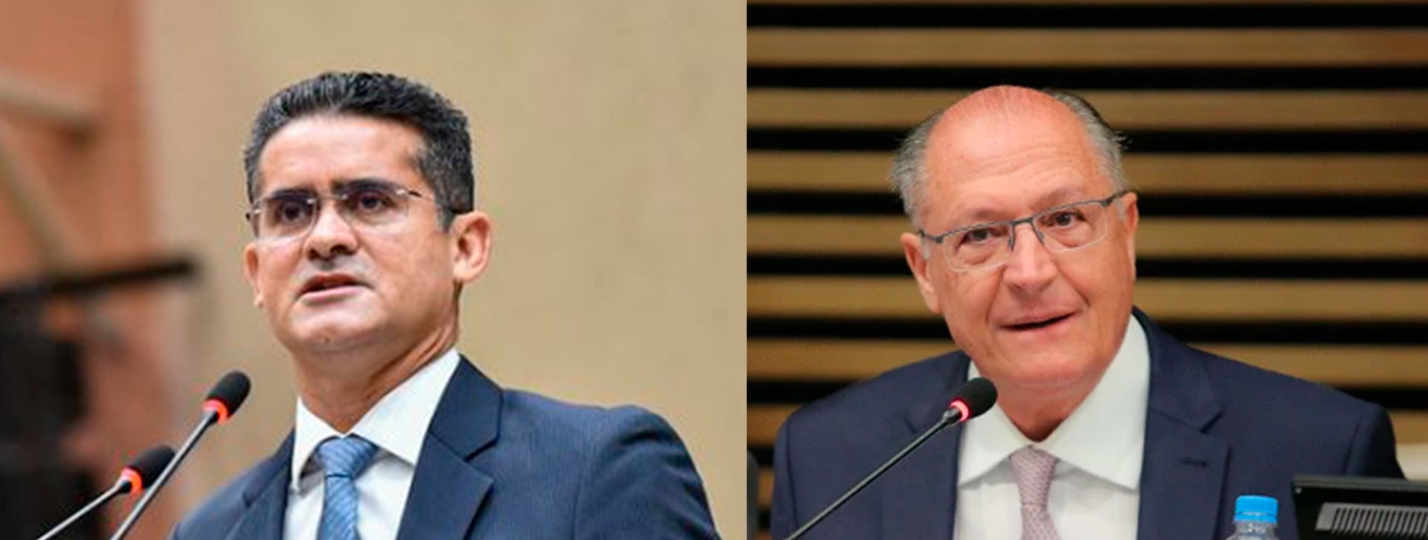 O prefeito de Manaus, David Almeida e o vice-presidente, Geraldo Alckmin (Reprodução/Montagem: Paulo Dutra)