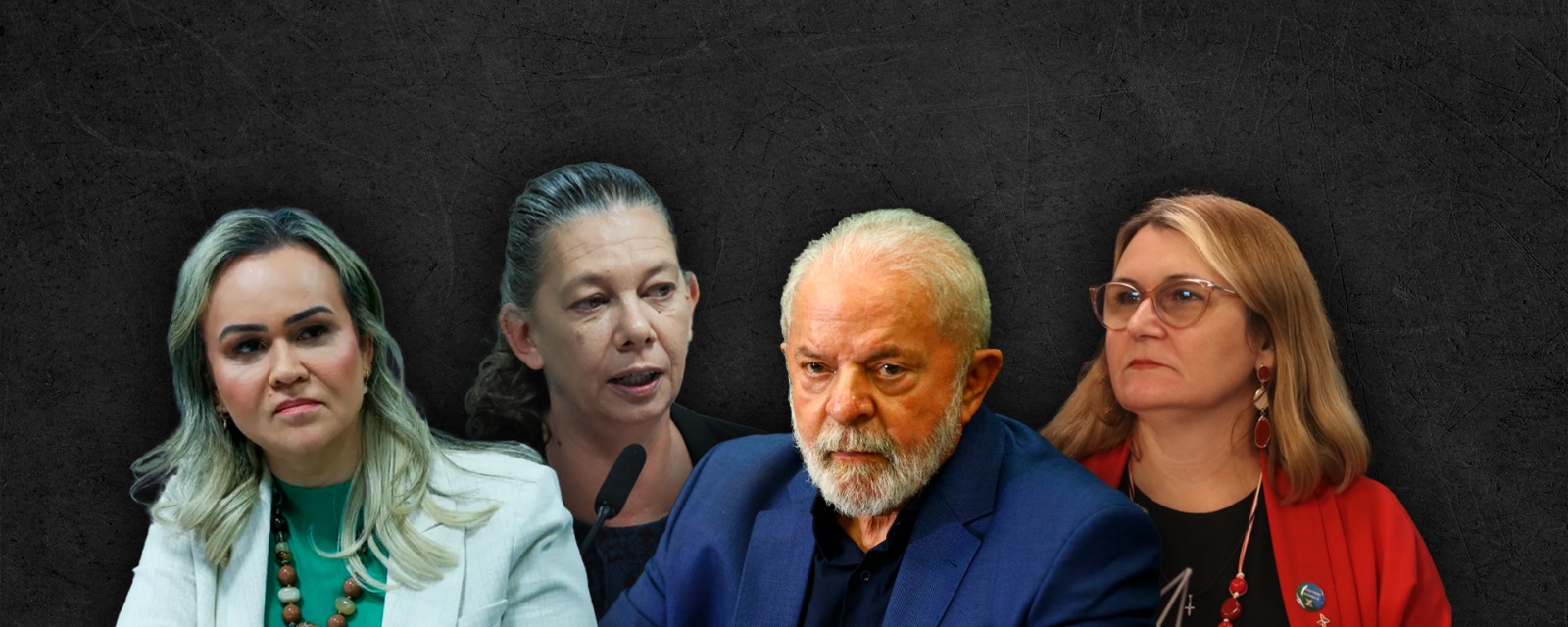 Da esquerda à direita: Daniela Carneiro, Ana Moser, Lula e Rita Serrano. (Edição: Mateus Moura)