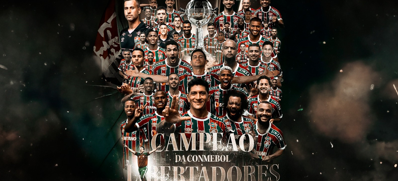 Fluminense Football Club campeão da Conmebol Libertadores 2023 (Reprodução/Redes Sociais @fluminensefc)