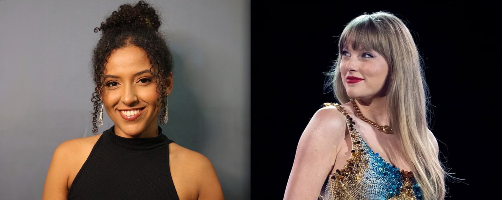 Ana Clara Benevides (à esquerda) e Taylor Swift. (Reprodução/Internet)