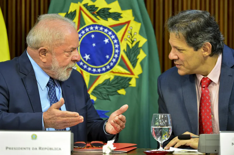 Presidente Lula e o ministro da Fazenda, Fernando Haddad (Marcelo Camargo/Agência Brasil)