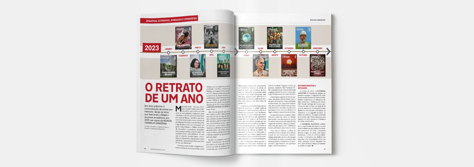 Reportagem especial na Revista Cenarium do mês de dezembro (Arte: Mateus Moura e Hugo Moura/Revista Cenarium Amazônia)