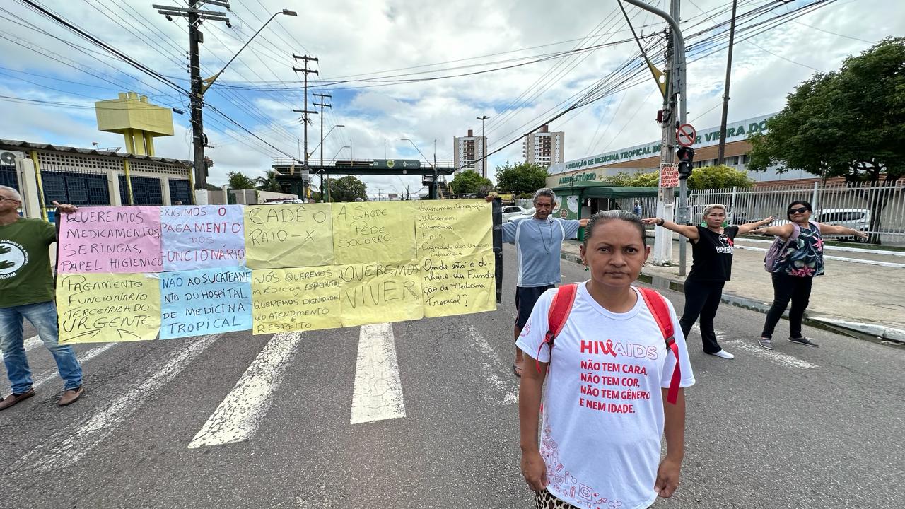 Em Manaus, pacientes da Fundação de Medicina Tropical lutam contra precarização