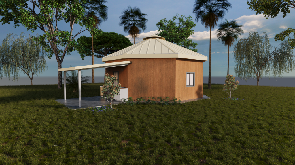 Projeto de casa de indígenas.