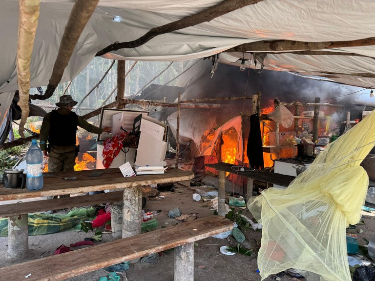 Polícia Federal e ICMBio desmobilizam nove garimpos em reserva no Sul do Amazonas