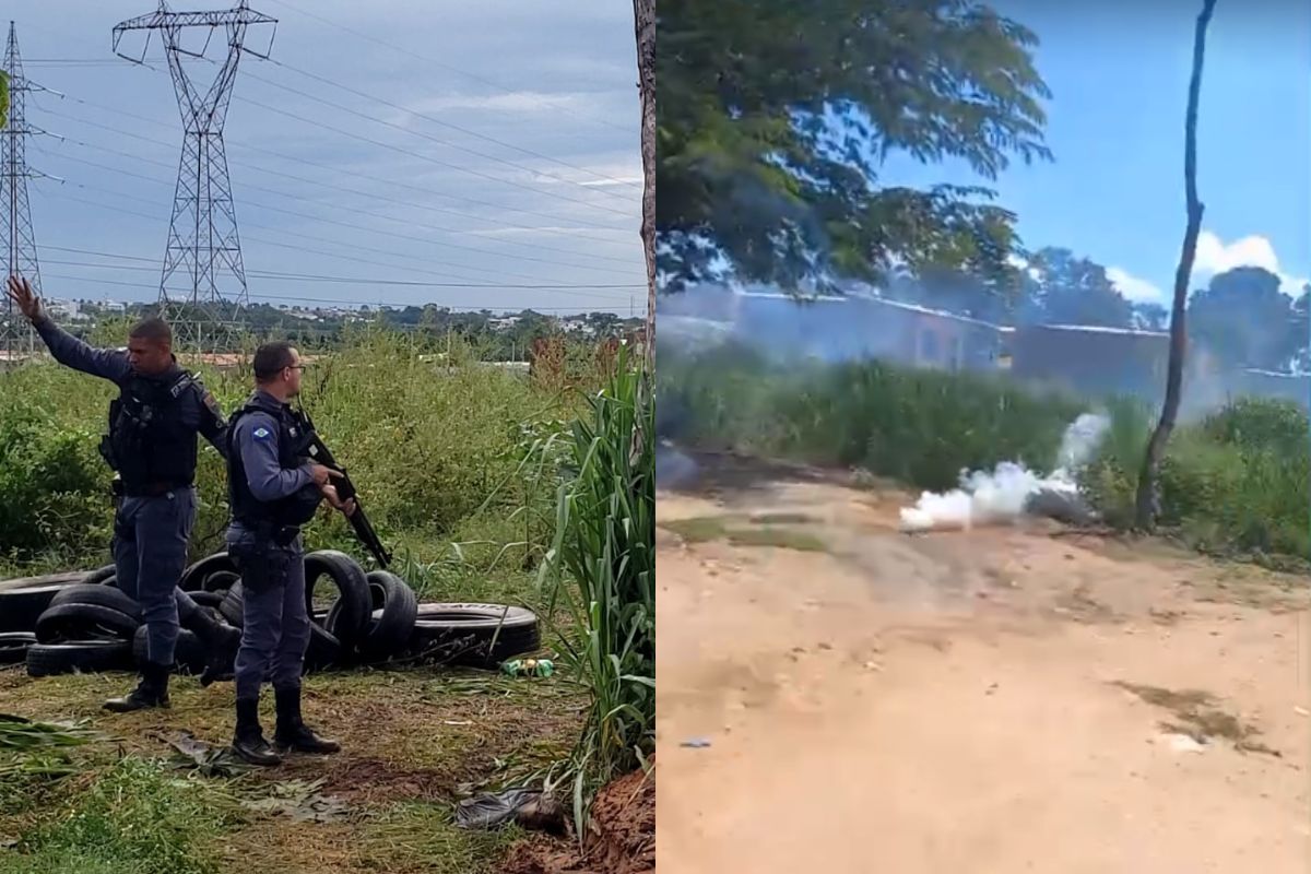 Vídeo: PMs jogam bombas de gás contra moradores em reintegração de posse em Mato Grosso