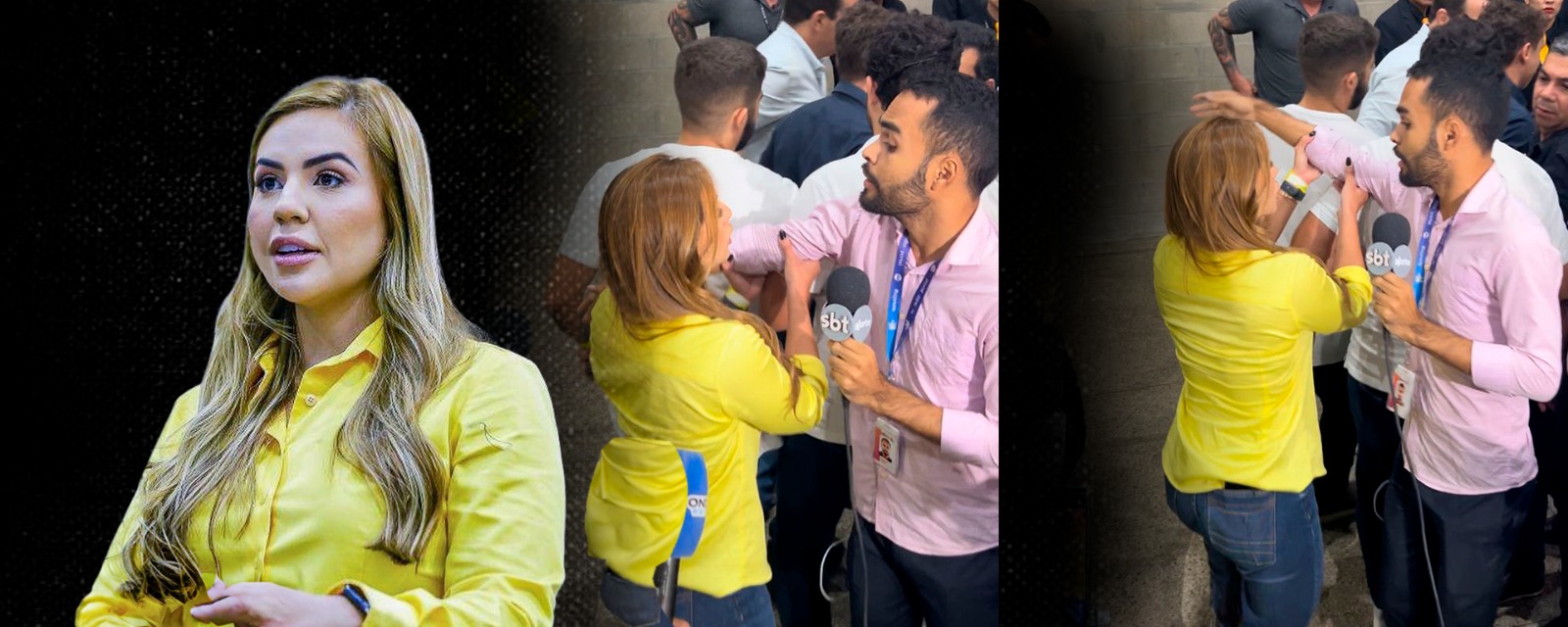 Deputada bolsonarista empurra jornalista em evento com Nikolas Ferreira no Amazonas