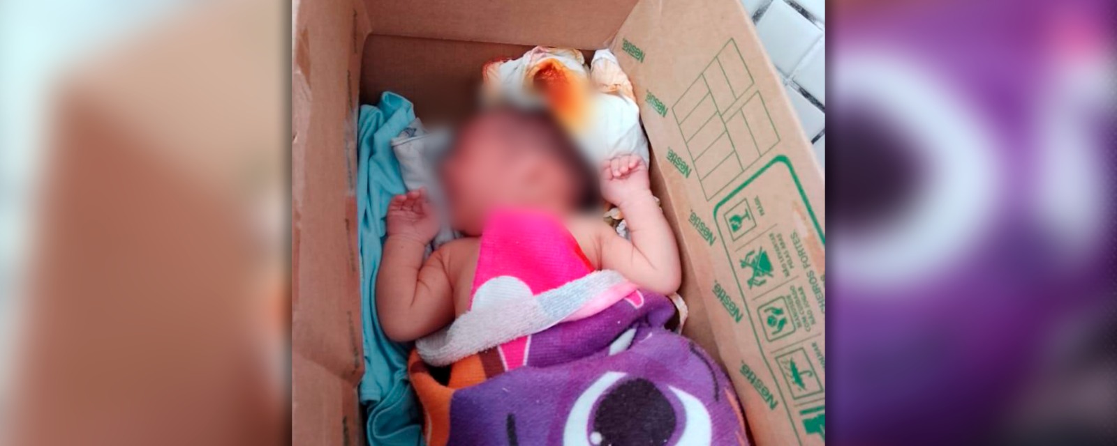 Bebê recém-nascido é abandonado em caixa de papelão na Zona Norte de Manaus