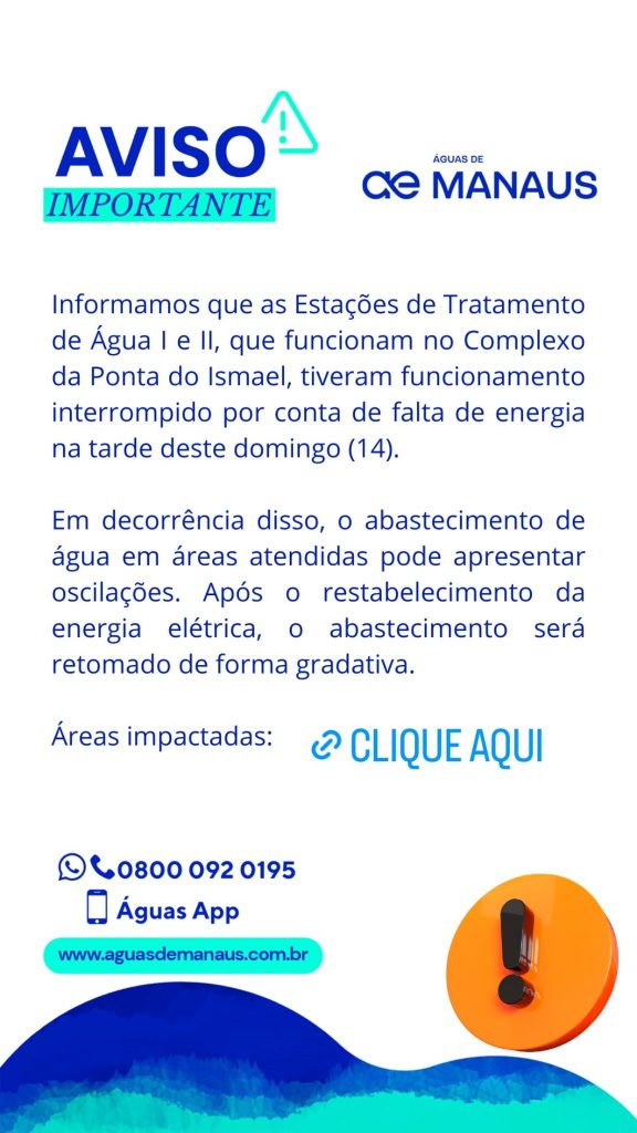 Manaus fica 85% sem energia elétrica, sem água e sem Internet em novo blecaute neste domingo