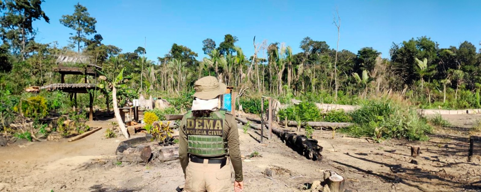 Agente da Dema durante operação (Divulgação)