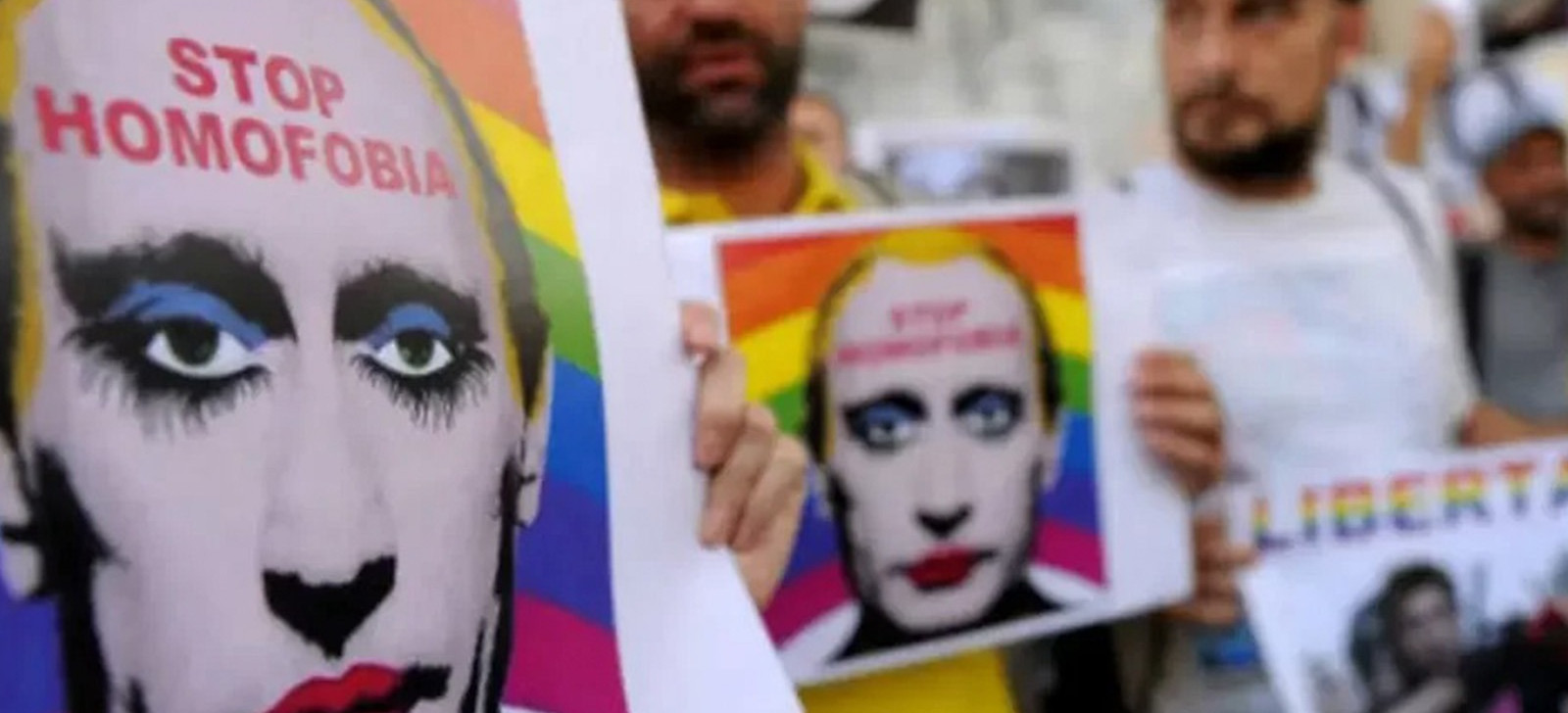 Manifestantes protestam contra homofobia na Rússia (Denis Doyle/Getty Images)