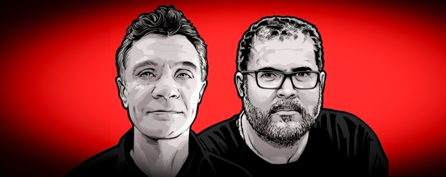 Dom Phillips e Bruno Pereira, assassinados durante uma viagem pelo Vale do Javari (Reprodução/Redes Sociais)