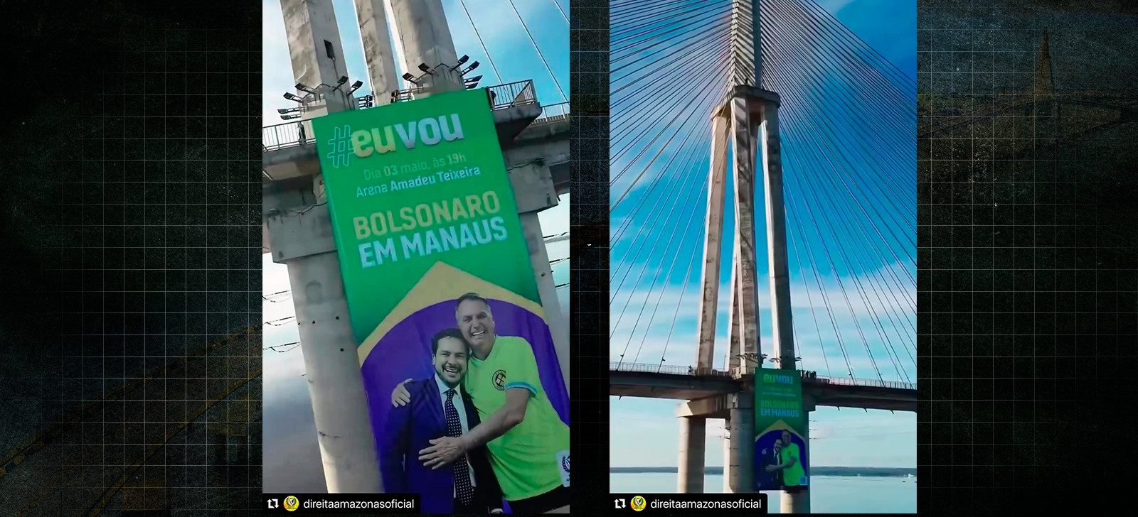 ‘Não pediu autorização’: diz Sedurb sobre banner de Alberto Neto e Bolsonaro